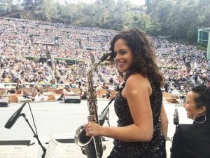 Caught by another DIVA after a solo at the 2017 Playboy Jazz Festival at The Hollywood Bowl