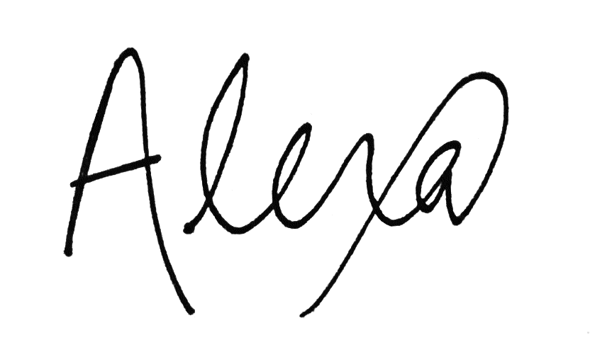 Alexa Tarantino's hand drawn signature